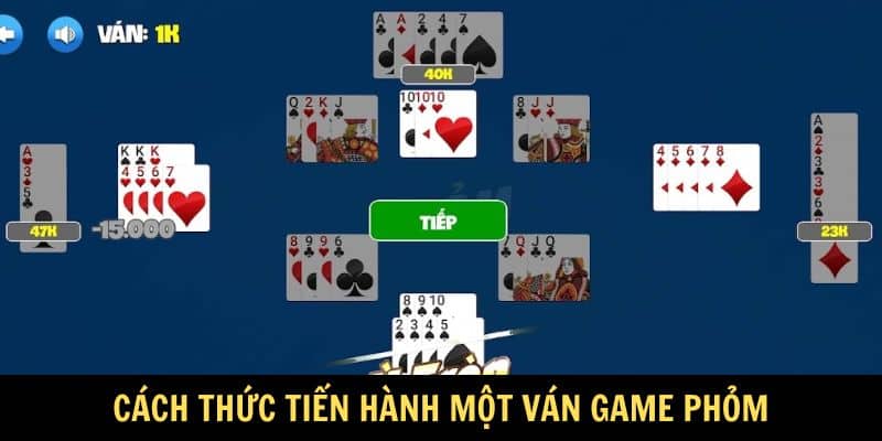 Cách thức tiến hành một ván game Phỏm
